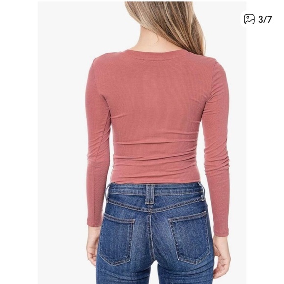 Elodie Ribbed Long Sleeve Bodysuit - Picture 4 of 8